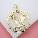 American Eagle Charm Necklace With CZ Cubic Zirconia Stone