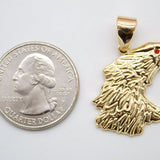 18K Gold Filled Eagle Charm Pendant w/ Red CZ Cubic Zirconia Stone Findings