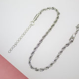 18K Gold Filled 2.96mm Gold Rope Chain Bracelet (I42)