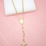 Round Catholic Rosary with Jesus Crucifix & Virgin Mary Charm (F103A)(F41A)