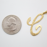 18K Gold Filled Cursive Letter L