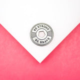 18K Rhodium Filled Motivational Coin Pendant Charm (A11)