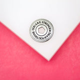 18K Rhodium Filled Motivational Coin Pendant Charm (A11)