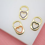 18K Gold Filled Soda Pull Tab Heart Shape Pendant