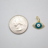 18K Gold Filled Blue Evil Eye Pendant (A89)
