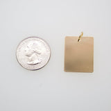 18K Gold Filled Customizable Name Rectangle Tag Plate (A315)