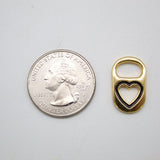 18K Gold Filled Soda Pull Tab Heart Shape Pendant