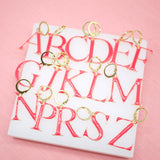 18K Gold Filled Enamel Color Letter A-Z Letter Pendant French Hook (A69)