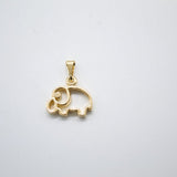 18K Gold Filled Elephant Pendant