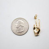 18k Gold Filled Peace Hand Sign