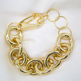 22mm Thick Chunky Rolo Round Link Bracelet With Large Clasp (I295)