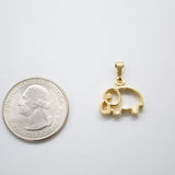 18K Gold Filled Elephant Pendant