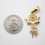 18K Gold Filled Angel With CZ Cubic Zirconia Pendant