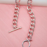 9mm Pink Thick Link Curb Cuban Chain (F1)