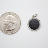 18K Gold Filled Coin Medallion With CZ Stones (A49)