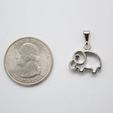 18K Gold Filled Elephant Pendant