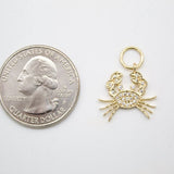18K Gold Filled Crab Pendant
