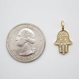 18K Gold Filled Hamsa Hand Pendant (A84)