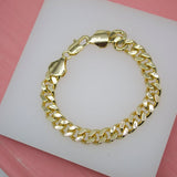 18K Gold Filled Cuban Link 9mm Chain Bracelet