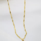 Gold Filled ABC Pendant Necklace Set & Earrings (XX15)