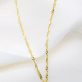 Gold Filled Enamel Umbrella Pendant Necklace Set & Earrings (XX15)