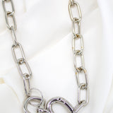 13mm Rounded Paper Clip Link Necklace (F110)