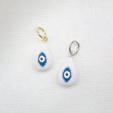 18K Gold Filled Enamel Evil Eye Tear Drop Pendant