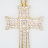Gold Filled Giant Pavel Cross Pendant with CZ (A109)