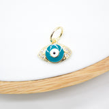 18K Gold Filled Blue Evil Eye Pendant (A89)