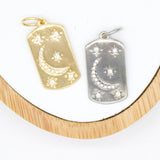 Dainty Pendant 18k gold Filled Crescent Moon Charm (A54)