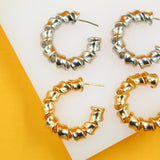 18K Gold Filled Twisted Hoops (J229)(J230)
