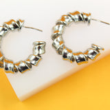 18K Gold Filled Twisted Hoops (J229)(J230)