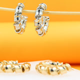 18K Gold Filled Twisted Hoops (J229)(J230)