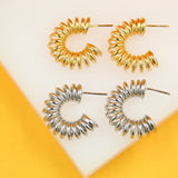 18K Gold Filled Wide Spring Tied Hoops (J231-232)