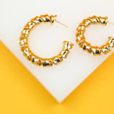 18K Gold Filled Twisted Hoops (J229)(J230)