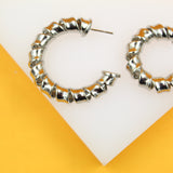 18K Gold Filled Twisted Hoops (J229)(J230)