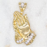 18K Gold Filled Prayer Hands Pendant (A116)