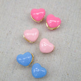 18K Gold Filled Enamel Heart Shaped Huggies Wrap Earrings (L202A)