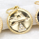 18K Gold Filled Arrow Coin Charm