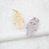 18K Gold Filled Hamsa Hand Pendant (A184)