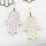 18K Gold Filled Hamsa Hand Pendant (A84)