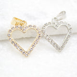 18K Gold Filled CZ Stone Heart (A131)
