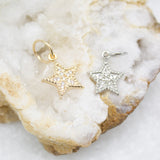 18K Gold Filled CZ Stone Star Pendant