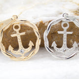 Dainty 18k Gold Filled Anchor Charm Tiny Delicate Pendant