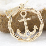Dainty 18k Gold Filled Anchor Charm Tiny Delicate Pendant