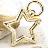 18K Gold Filled Thick Star Pendant (XX14)