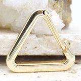 18K Gold Filled Triangle Spring Clasp Pendant (XX13)