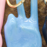 18k Gold Filled Enamel Peace Hand Sign (A239)