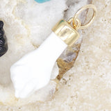 Gold Filled Enamel Figa Hand Pendant (A39)