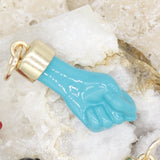 Gold Filled Enamel Figa Hand Pendant (A39)